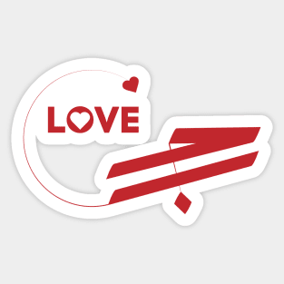 Love Arabic calligraphy for Boys Men Girls Women Kids Sticker